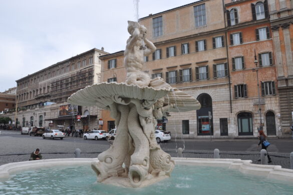 Triton Fountain is located in the Piazza Barberini