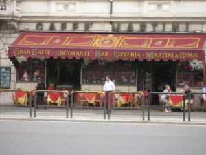 Grand Caffe restaurant with Colosseum view